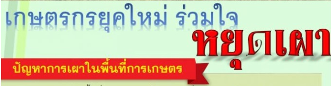 เกษตรกรยุคใหม่ร่วมใจหยุดเผา