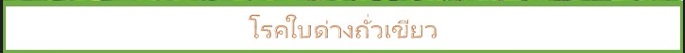 โรคใบด่างถั่วเขียว