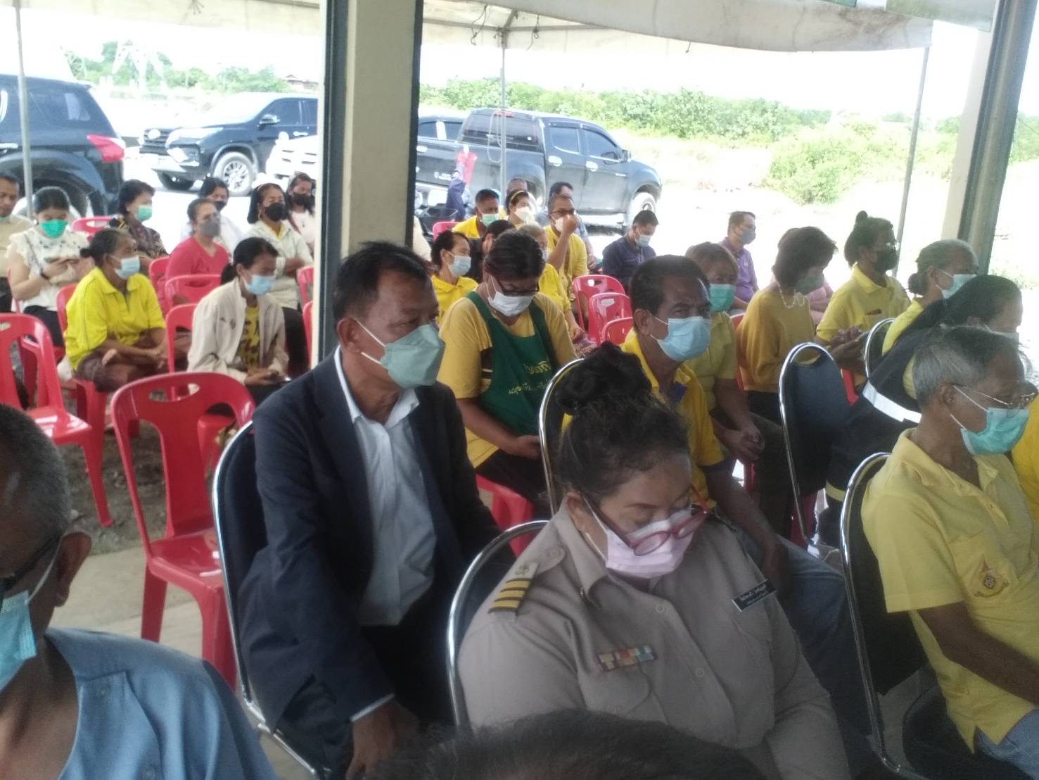 ร่วมต้อนรับคณะกรรมการตรวจประเมินผลงานและตัดสินคัดเลือกหมู่บ้านต้นแบบประชาธิปไตยดีเด่น ประจำปี 2565