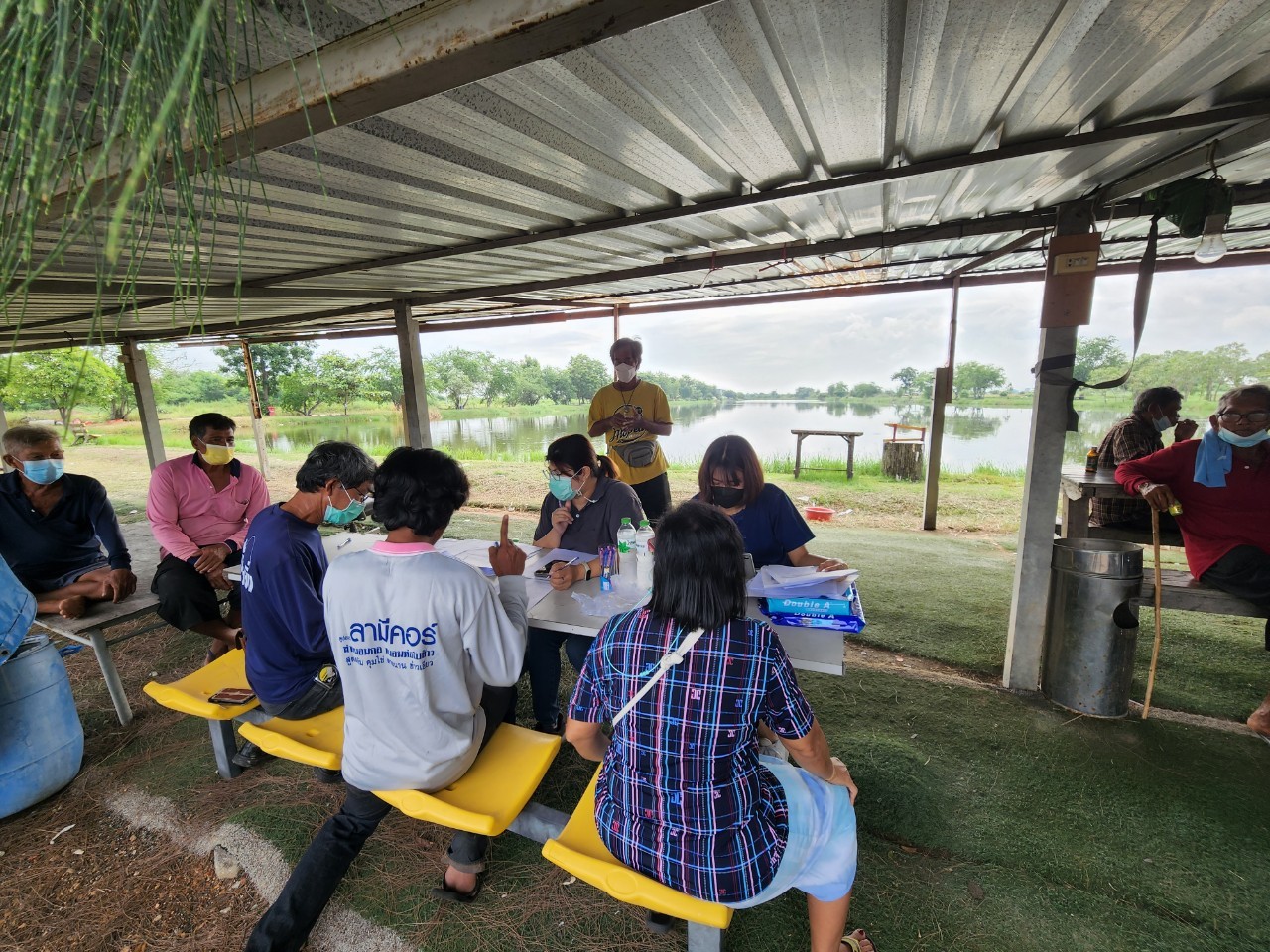 ลงพื้นที่รับขึ้นทะเบียนเกษตรกรผู้ปลูกข้าวนาปี 2565