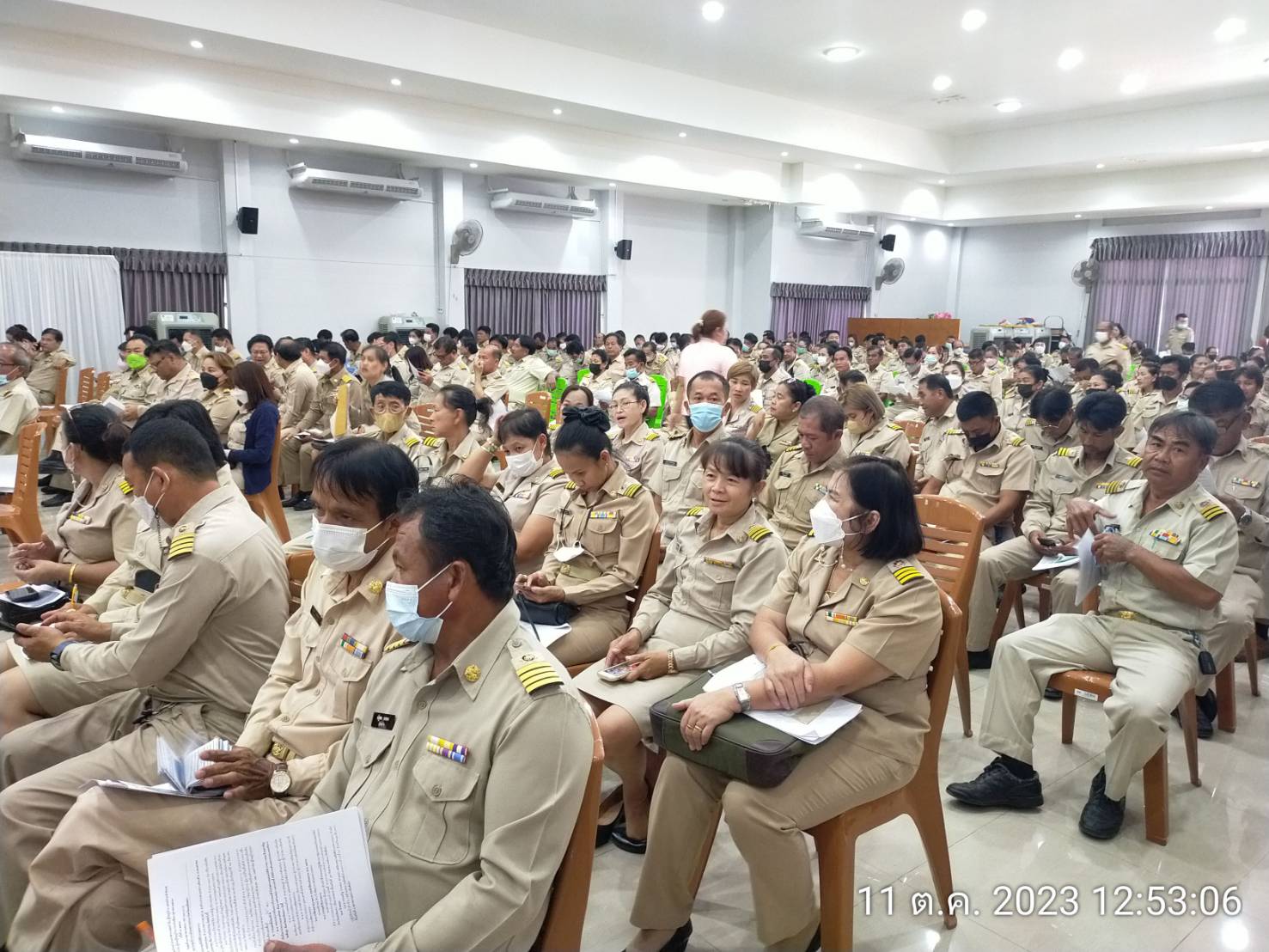 ร่วมประชุมหัวหน้าส่วนราชการ กำนัน ผู้ใหญ่บ้าน ประจำเดือนตุลาคม 2566